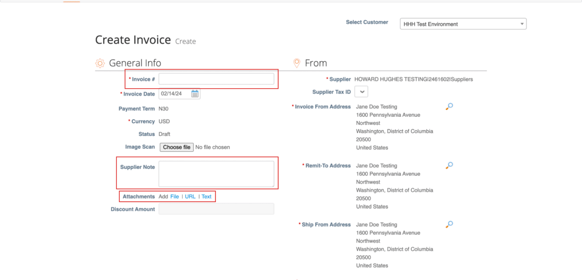 A screenshot of Step 3 of How to Create and Submit an Invoice