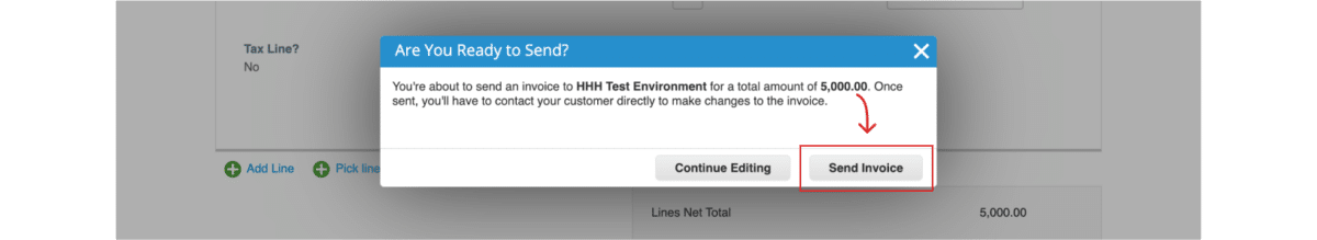 A screenshot of Step 5 of How to Create and Submit an Invoice