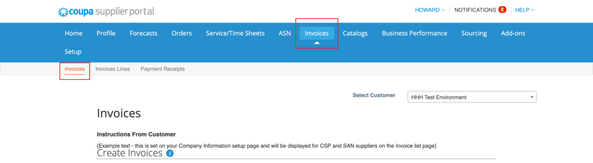 A screenshot of Step 7 of How to Create and Submit an Invoice