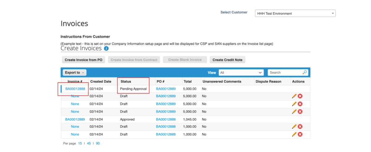 A screenshot of Step 8 of How to Create and Submit an Invoice