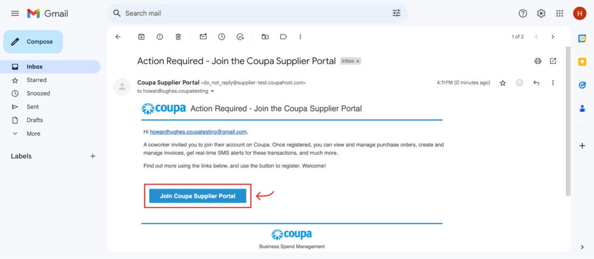 A screenshot of Step 6 of How to Add and Edit Users in your Coupa account