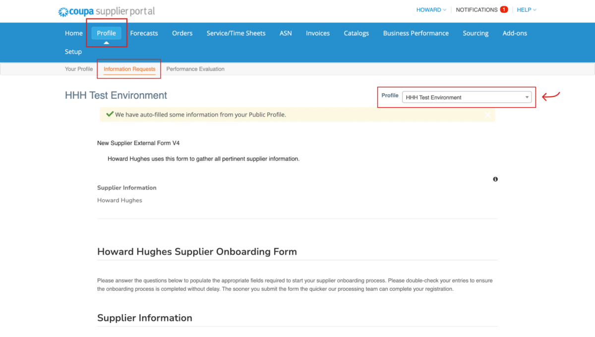 A screenshot of Step 9 of How to Register with Coupa in the Coupa Supplier Portal